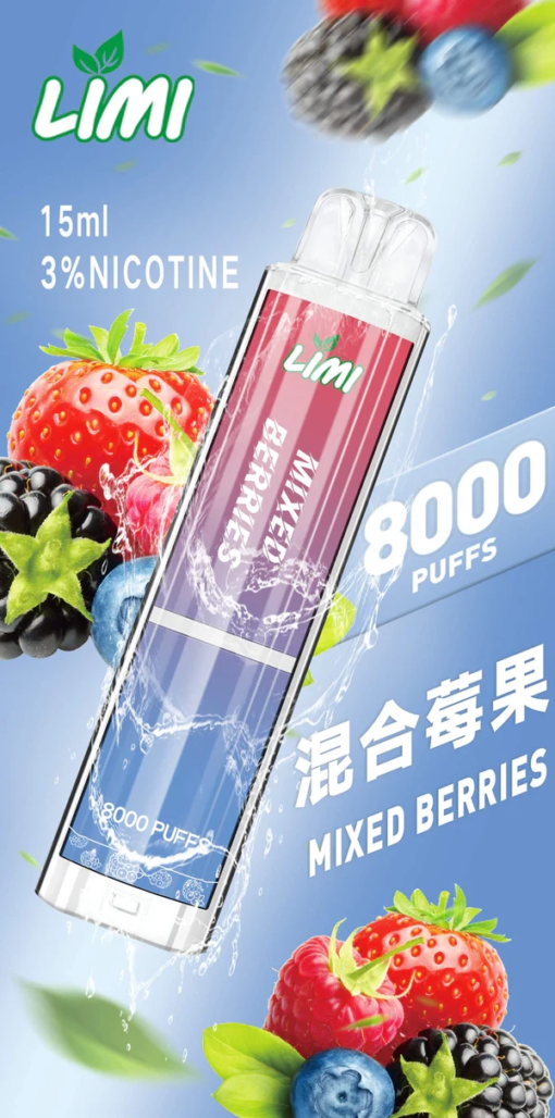 台灣現貨 LIMI 8000口 發光拋棄式電子煙 辣妹 一次性電子煙彈：圖片 6