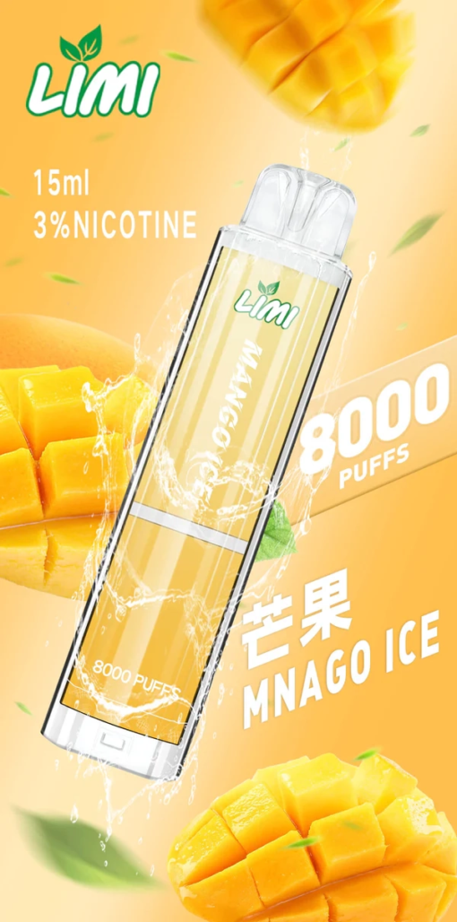 台灣現貨 LIMI 8000口 發光拋棄式電子煙 辣妹 一次性電子煙彈：圖片 5