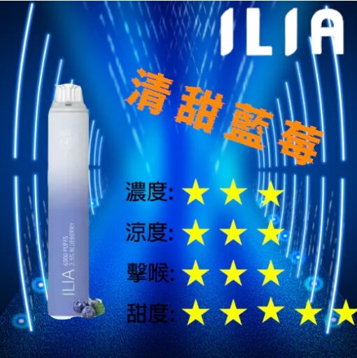 哩啞ILIA拋棄式6500口一次性電子煙 ilia拋棄式煙彈：圖片 5
